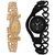 Nubela gold And Black Colour Combo Analog Watch For Girls And Womens