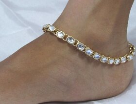 White stone anklet SMC1011