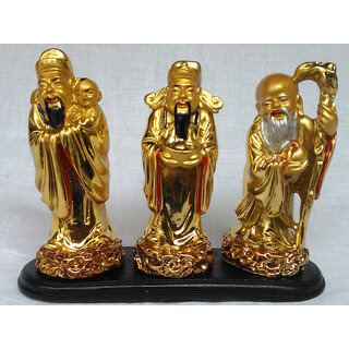 Happy Fuk Luk Sau Gold Plated with Base