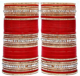 Maroon Bridal Punjabi Choora, Wedding Chudas