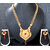 Maroon Green Golden pendant necklace set