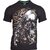 Avenster Mens Black Graphic Print 100% Cotton Round Neck T-Shirt