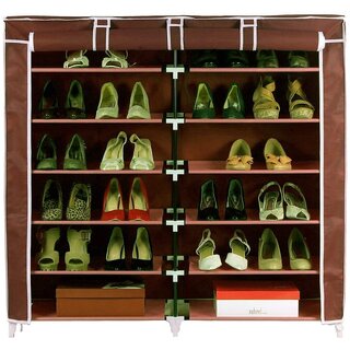 Sarahusainatther Standard Double Dustproof Multicolor Polymer Shoe Rack - DST2712