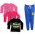 Indiweaves Girls Combo Pack 4 Pack Of 3 Full Sleeves T-shirts And 1 Lowerst