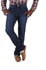 Men's Regular Fit Dark Blue Jeans