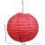 Skycandle 10 Inch Red Round Paper Craft Lamp