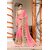 Nuteez Pink Chiffon Embroidered Saree With Blouse.