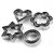 Kudos Stainless Steel Biscuits Bread Cookies decoration Cutter With 4 Shape 12 Pieces