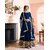 Plazo style australian silk blue fancy embroidery dress material by decent world online