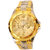 NUBELA Round Dial Gold and Silver Stainless Steel Strap Men Quartz Watch For Men