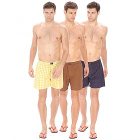 KARPA Set of 3 100  Cotton Boxers for Men