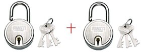 Godrej Shakti Round Padlock 5 Lever 40 Mm (Set of 2)