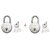 Godrej Shakti Round Padlock 5 Lever 40 Mm (Set of 2)