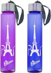 Kudos Multi color Small Cute Clear Translucent 300 Ml Water Bottle