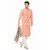 Ethnysis Orange Jacquard Unstitched Kurtas