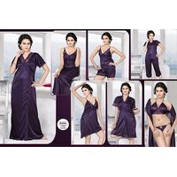 Womens Sleepwear 10pc Bra Panty Spaghetti Top Shorts Robe Babydoll Sleep Shirt Capri Nighty  Over Coat 2055 Night Dress