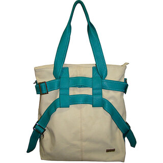 Fashion Beige  Blue Ladies Handbag