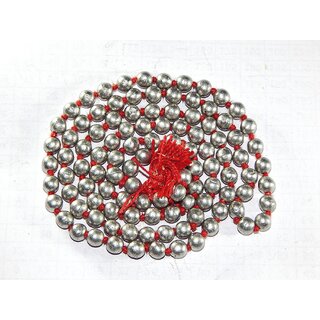Siddha Rasa Mani Mala 16 Shanskar Yukt Parad 108 + 1 beads 5mm (238gram) for Pooja with free Jata Shankar