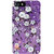 Fiobs Designer Phone Back Case Cover   7 ( Purple Flower Pattern Design  )