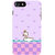 Fiobs Designer Phone Back Case Cover   7 ( Purple Pink Duck Queen Colorful Pattern Design  )