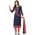 Decent world Navy Camric Cotton Dress Material With Unstitched Dupatta