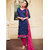 Decent World chanderi cotton Blue Printed Casual Salwar suit Unstoitched Online (Unstitched)