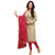 Decent World chanderi cotton Beige Printed Casual Salwar suit Unstoitched Online (Unstitched)