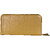 KATVON Mustard Self Design Clutch