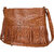 KATVON Brown Self Design Sling Bags