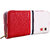 KATVON Red Self Design Clutch