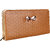 KATVON Brown Self Design Clutch