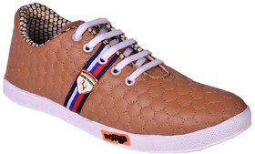 Messi Men Tan Lace-up Casual Shoes