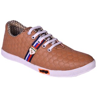 Messi Men Tan Lace-up Casual Shoes