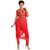 Chhabra 555  Red Dhoti Style Suit Dupatta Unstitched