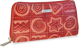 arpera Sofia Leather pouch purse red C11559-3