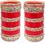 Lucky Jewellery Red Bridal Golden & White Stone Chura Designer Fashion Choora Punjabi Wedding Chuda Set