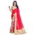 SVB Sarees Multicolor Art Silk Block Print Saree With Blouse