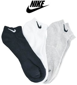 Branded Multicolour Cotton Formal Ankle Length Socks - Pair Of 3