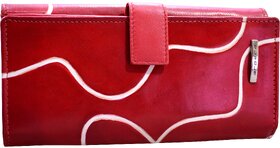 arpera Signature Red Genuine Leather Ladies Wallet  C11445-3A.
