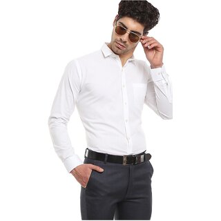 Baleshwar Mens White Formals Shirts
