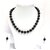Black Necklace Set and Earrings (Terracotta).