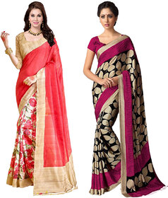 Sharda Creation Multicolour Bhagalpuri Sarees combo