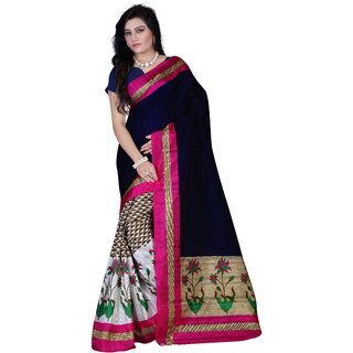 Svb Sarees Multicolour Bhagalpuri Art silk Saree