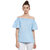 Miss Chase Women's Light Blue Off Shoulder Half Sleeves Basic Solid/Plain Top
