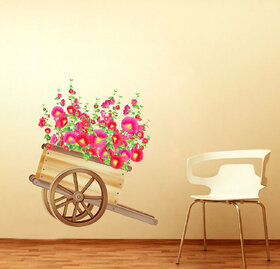 Decor Villa Wall Sticker (flowers van,Surface Covering Area 26 x 23 Inch)