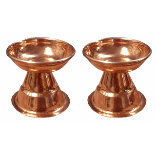 Pure Copper Pooja Diya - set of 2