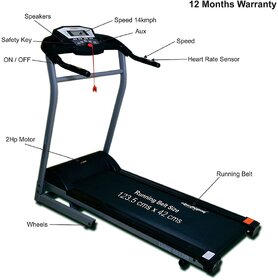 Healthgenie Drive 4012M Motorized Treadmill, Manual Incline  Max Speed 14 Kmph - 12 Months Warranty.