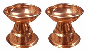 Pure Copper Pooja Diya - set of 2.