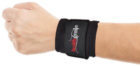 Healthgenie Wrist Support, One Size Adjustable (Black) / 1 Piece.
