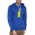 Campus Sutra Royal Blue Mens Printed Hoodie